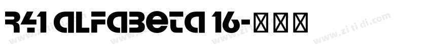 R41 Alfabeta 16字体转换